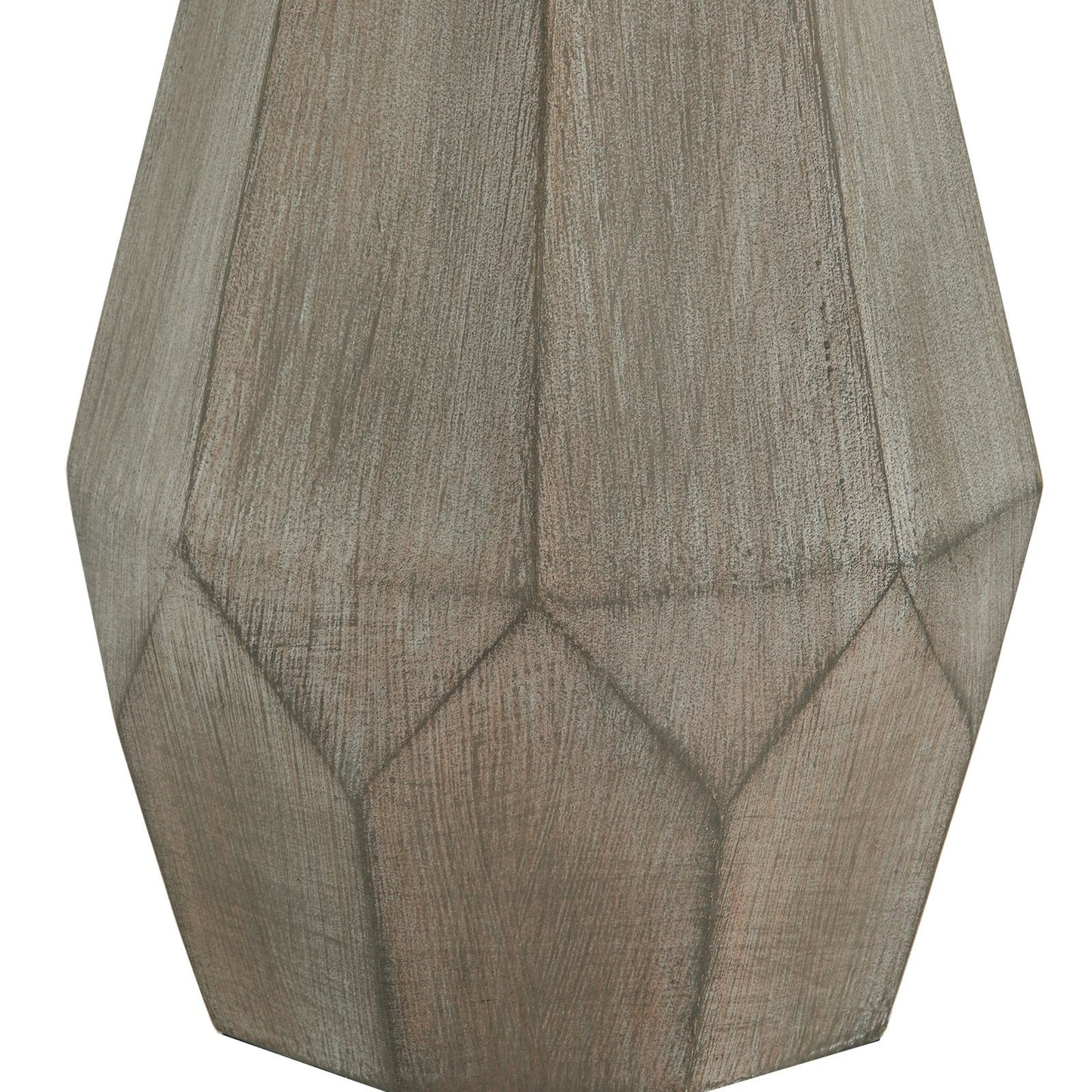 Vaughn Table Lamp - Geometric Wooden Base & Fabric Shade Bedside Light | Modern Chic Accent Desk Lamp
