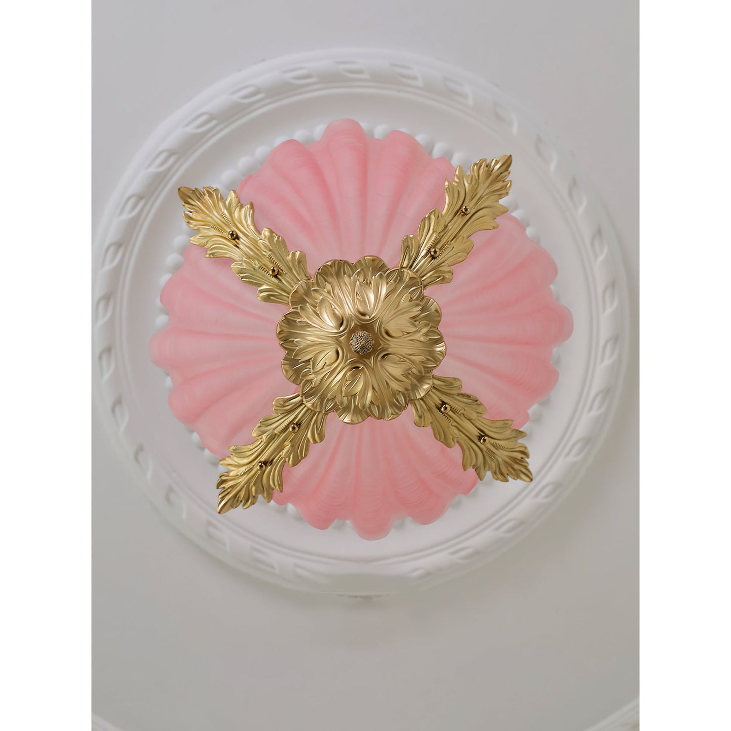 Velmira Shell Ceiling Lamp - Coastal Clam Shell Frosted Glass Sconce | Antiqued Brass Semi-Flush Mount Light