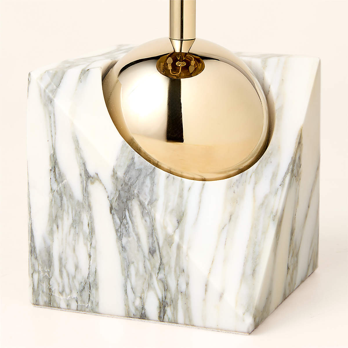 Venus Marble Floor Lamp - Modern Italian Postmodern Metal & Stone Light | Sculptural Arched Reading Light