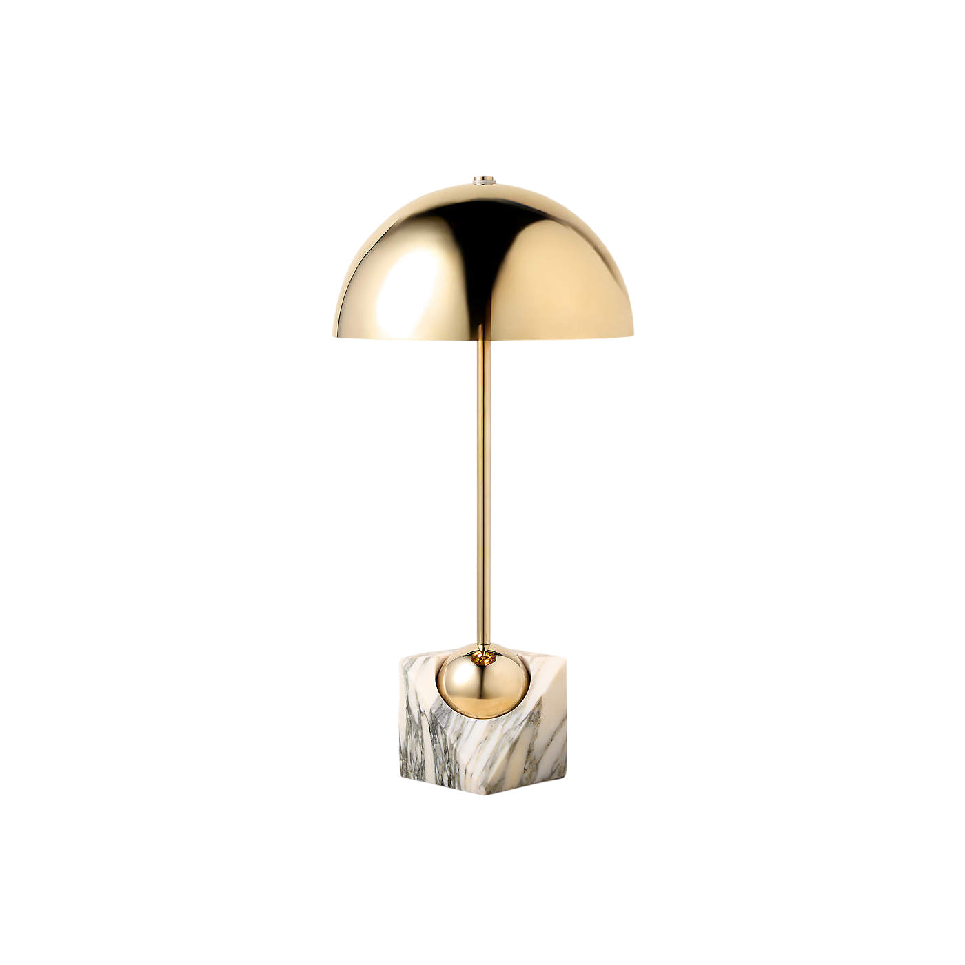 Venus Marble Table Lamp - 1960s Italian Postmodern Metal & Stone Light | Minimalist Geometric Desk Lamp