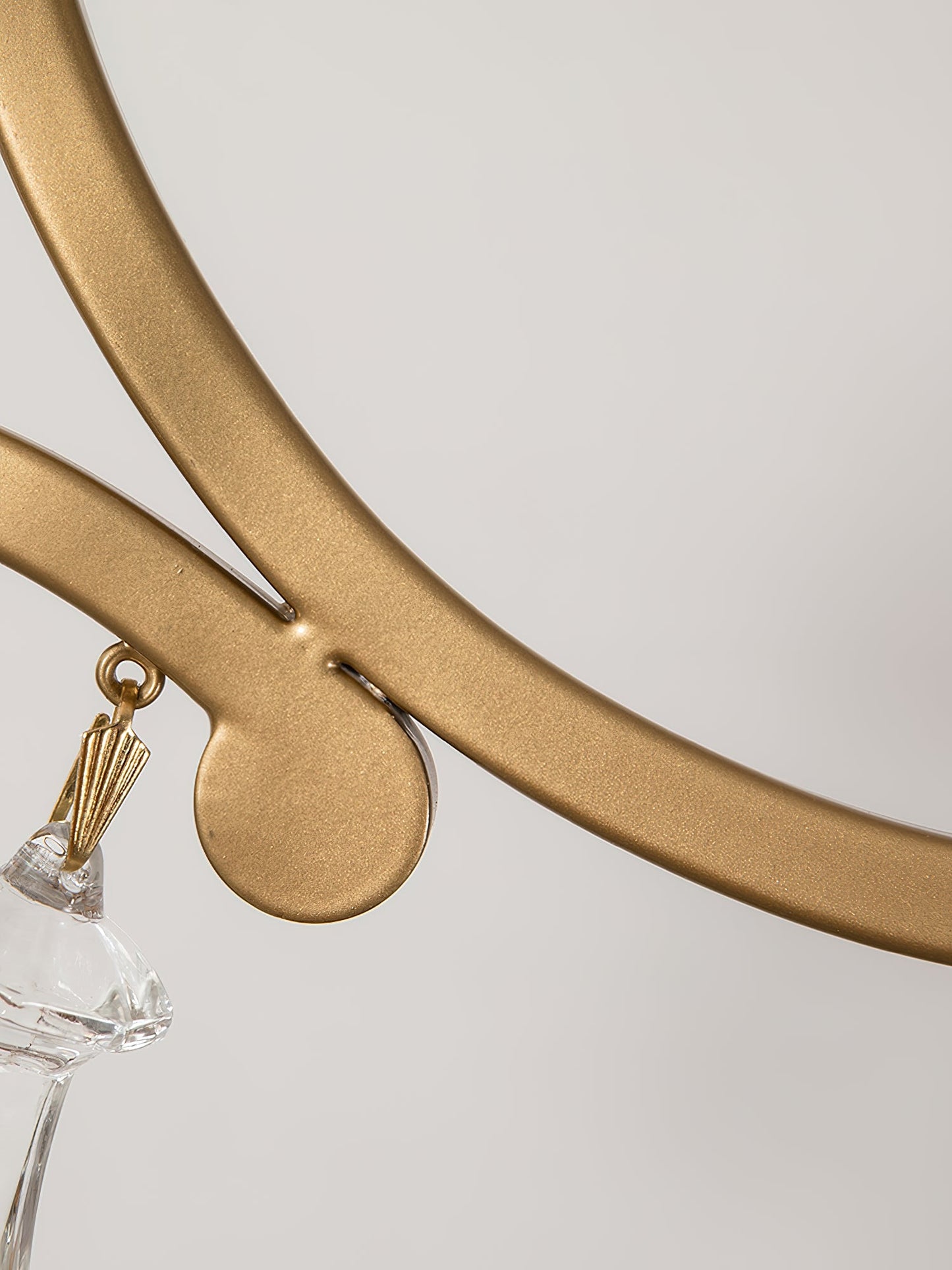 Vesca Chandelier - Botanical Brass & Draped Crystal Bead Pendant Light | Lyrical Floral Chandelier