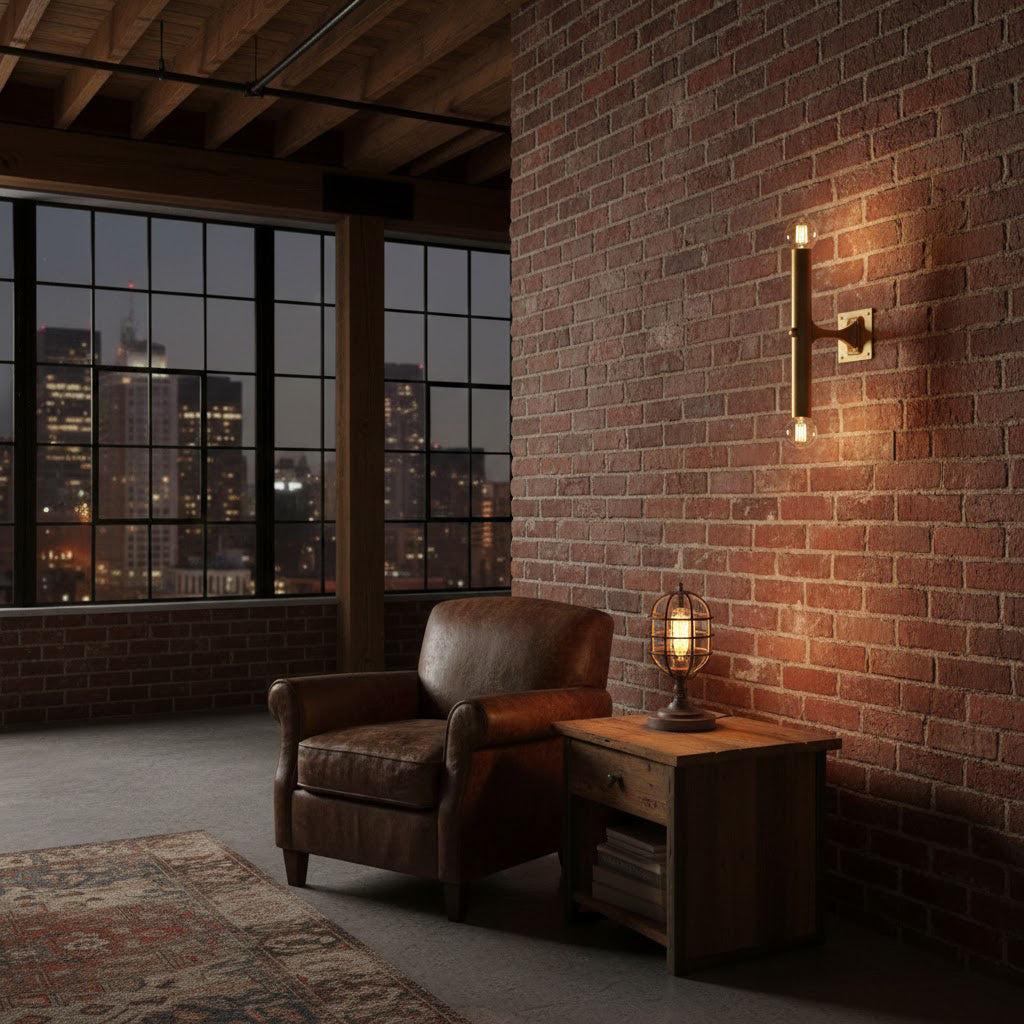 Vesper Wall Lamp - Solid Recycled Brass Wall Sconce | Sustainable Minimalist Architectural Light