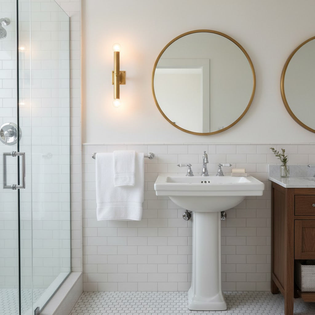 Vesper Wall Lamp - Solid Recycled Brass Wall Sconce | Sustainable Minimalist Architectural Light