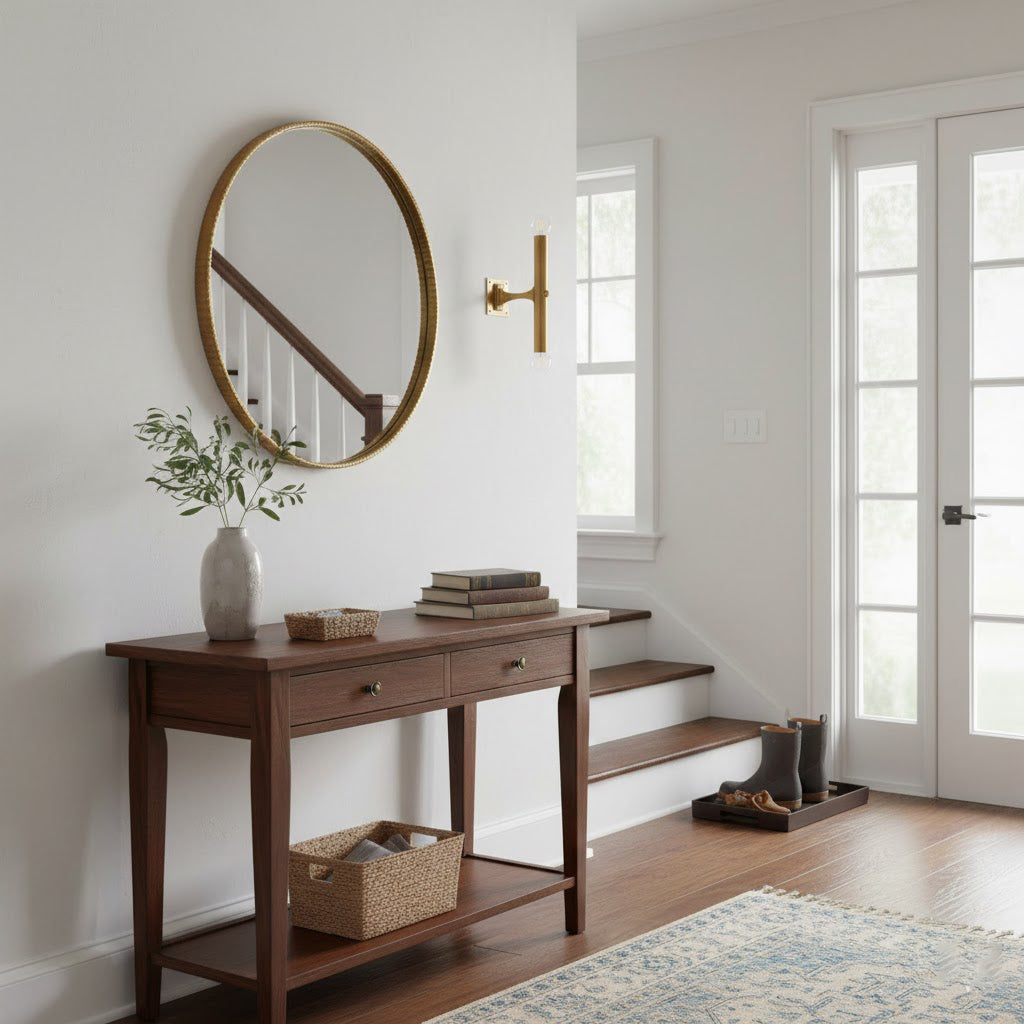 Vesper Wall Lamp - Solid Recycled Brass Wall Sconce | Sustainable Minimalist Architectural Light