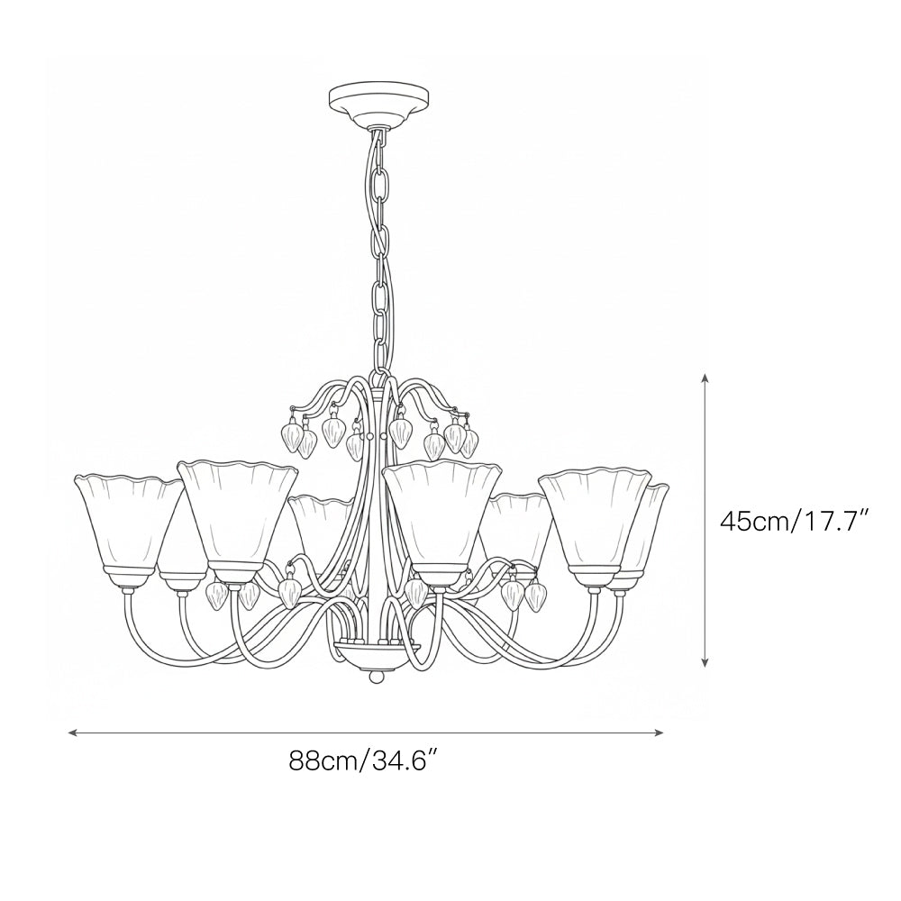 Vetraio Chandelier - Old-School Hollywood Glamour Antique Brass Pendant Light | Retro Crystal & Glass Sconce