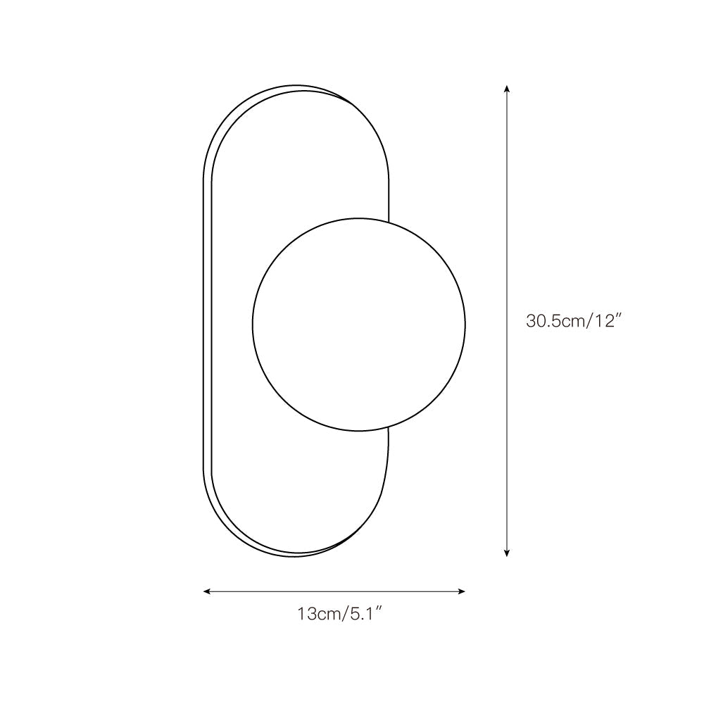 Viola Oval Wall Lamp - Natural White Marble Sconce | Modern Oval Vanity & Hallway Light Cover