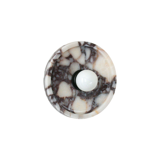 Viola Disc Wall Lamp - Sculptural Natural Marble Disc Sconce | Minimalist E26/E27 Architectural Wall Light