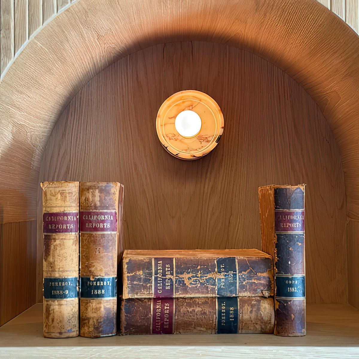 Viola Disc Wall Lamp - Sculptural Natural Marble Disc Sconce | Minimalist E26/E27 Architectural Wall Light