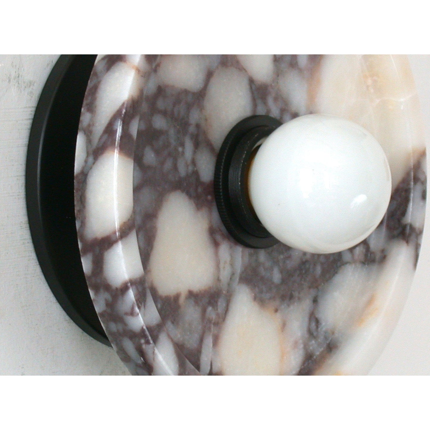 Viola Disc Wall Lamp - Sculptural Natural Marble Disc Sconce | Minimalist E26/E27 Architectural Wall Light