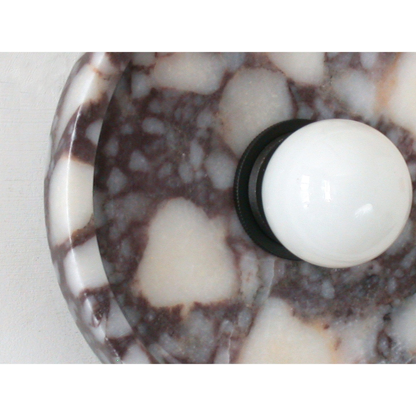 Viola Disc Wall Lamp - Sculptural Natural Marble Disc Sconce | Minimalist E26/E27 Architectural Wall Light