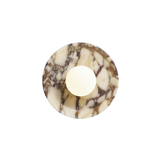 Viola Marble Wall Lamp - Natural Calacatta Viola & Frosted Glass Globe Sconce | Custom Stone Selection Wall Light