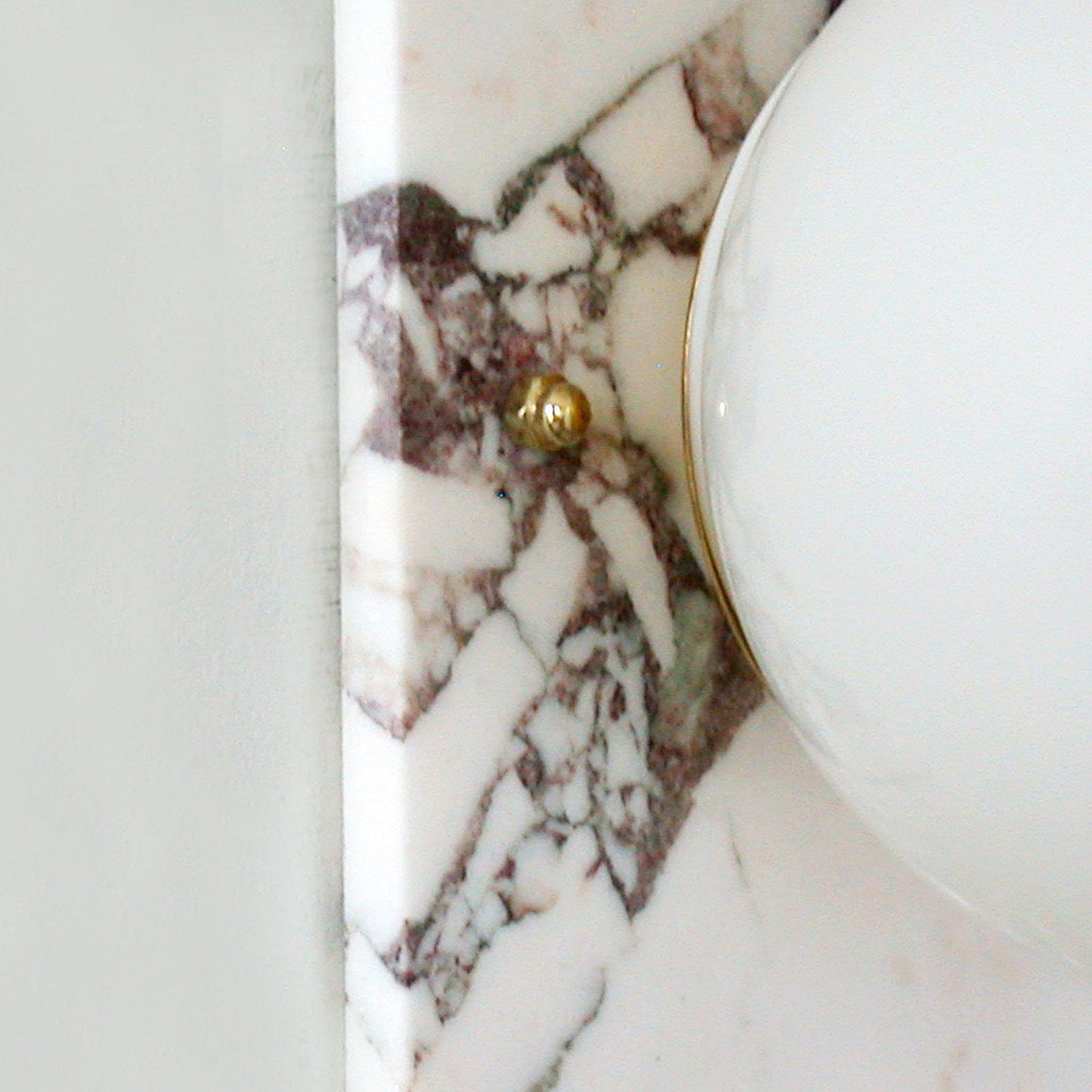 Viola Oval Wall Lamp - Natural White Marble Sconce | Modern Oval Vanity & Hallway Light Cover