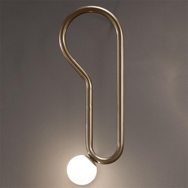 Visio Wall Lamp - Avant-Garde Face Silhouette Brass & Glass Wall Sconce | Modular Surrealist LED Accent Light |