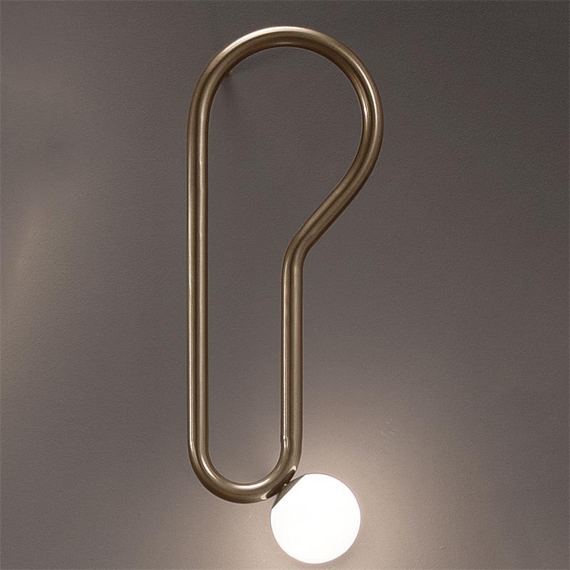 Visio Wall Lamp - Avant-Garde Face Silhouette Brass & Glass Wall Sconce | Modular Surrealist LED Accent Light |