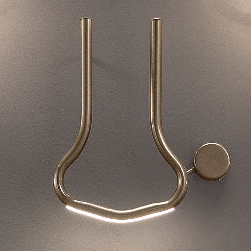Visio Wall Lamp - Avant-Garde Face Silhouette Brass & Glass Wall Sconce | Modular Surrealist LED Accent Light |