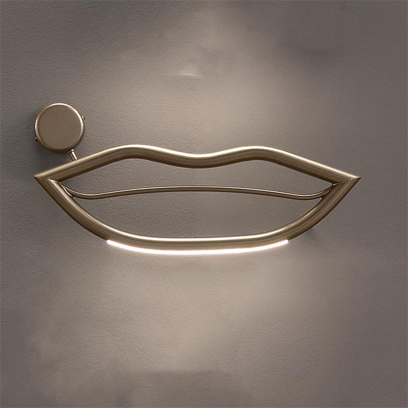 Visio Wall Lamp - Avant-Garde Face Silhouette Brass & Glass Wall Sconce | Modular Surrealist LED Accent Light |