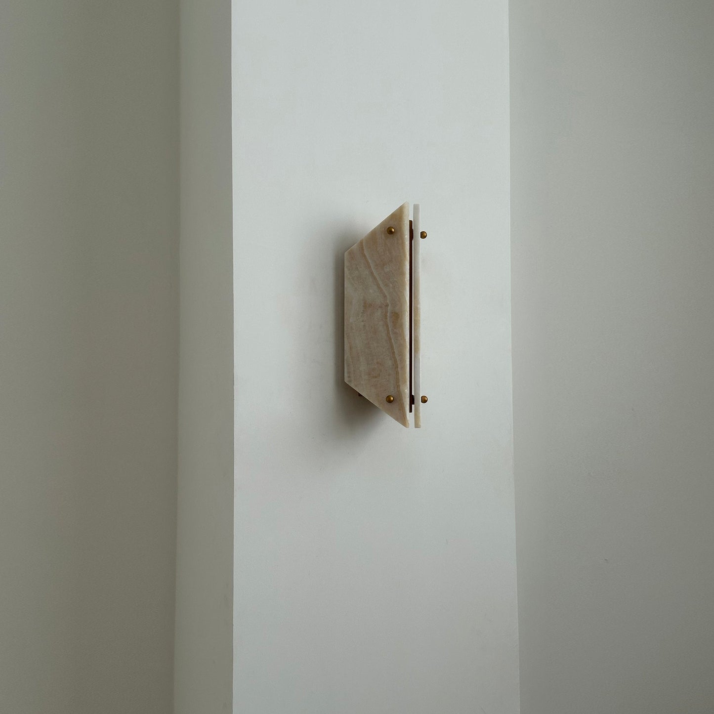 Vivien Stone Wall Lamp - Art Deco Carved Jade & Alabaster Wall Sconce | Integrated 6W Warm LED Stone Accent Light
