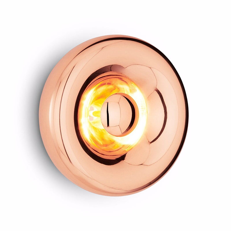 Void Surface Sconce - Metallic Mirror Glass Wall Light | Modernist Chrome & Gold Flush Mount Accent Sconce