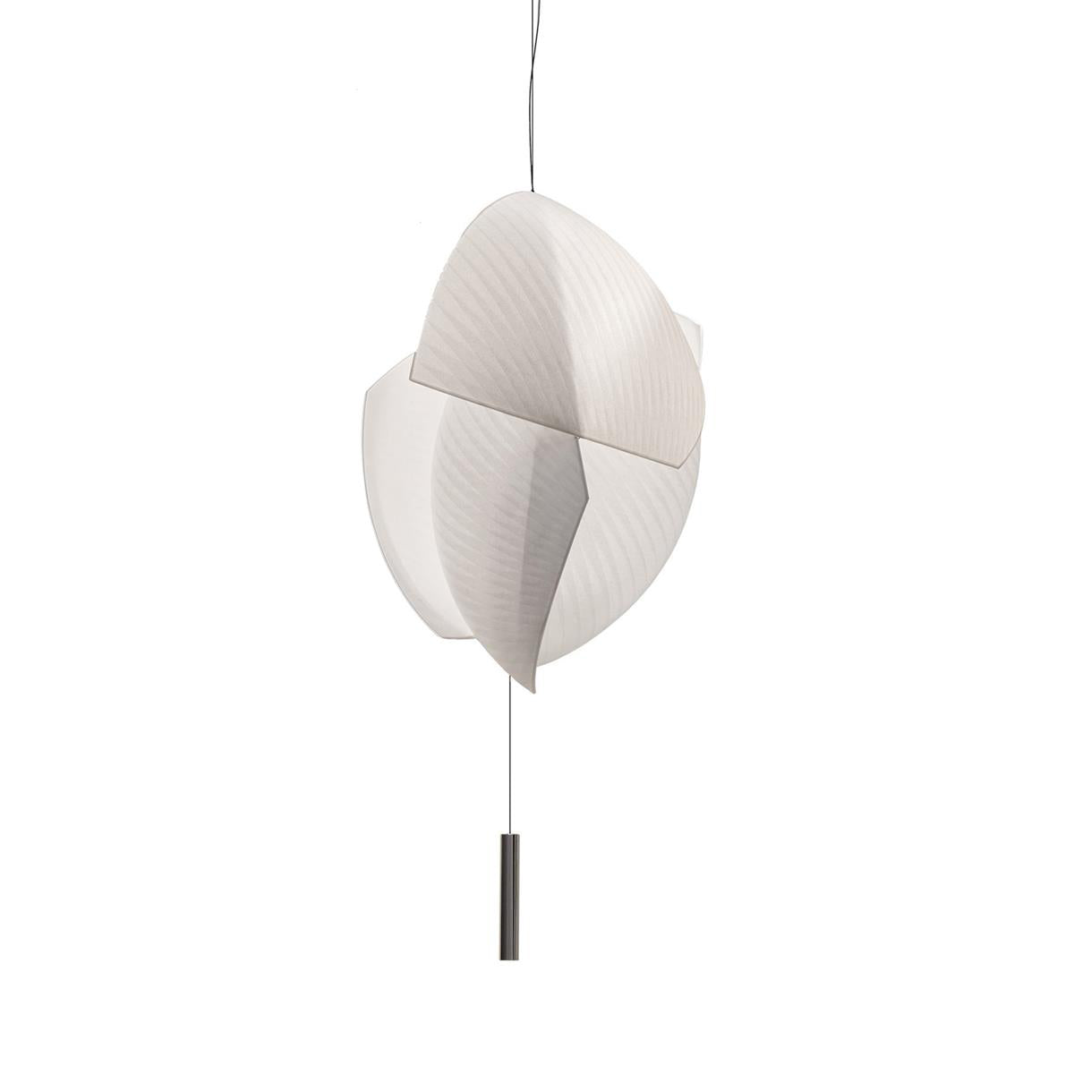 Voiles Pendant Lamp - Sculptural Asymmetric Sail Hanging Light | Japandi PE Fabric Chandelier