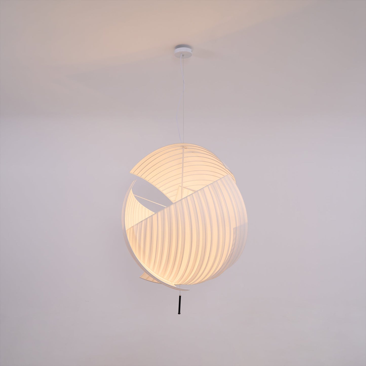 Voiles Pendant Lamp - Sculptural Asymmetric Sail Hanging Light | Japandi PE Fabric Chandelier