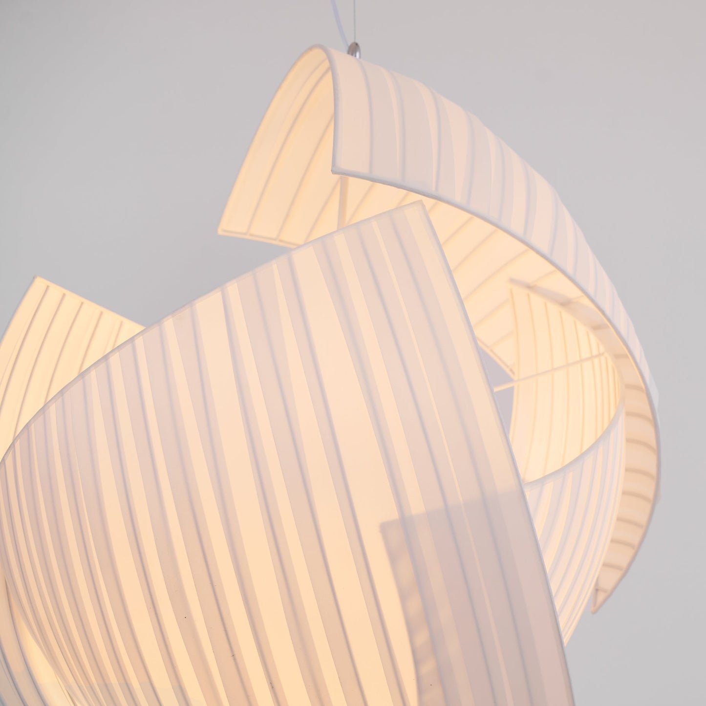 Voiles Pendant Lamp - Sculptural Asymmetric Sail Hanging Light | Japandi PE Fabric Chandelier