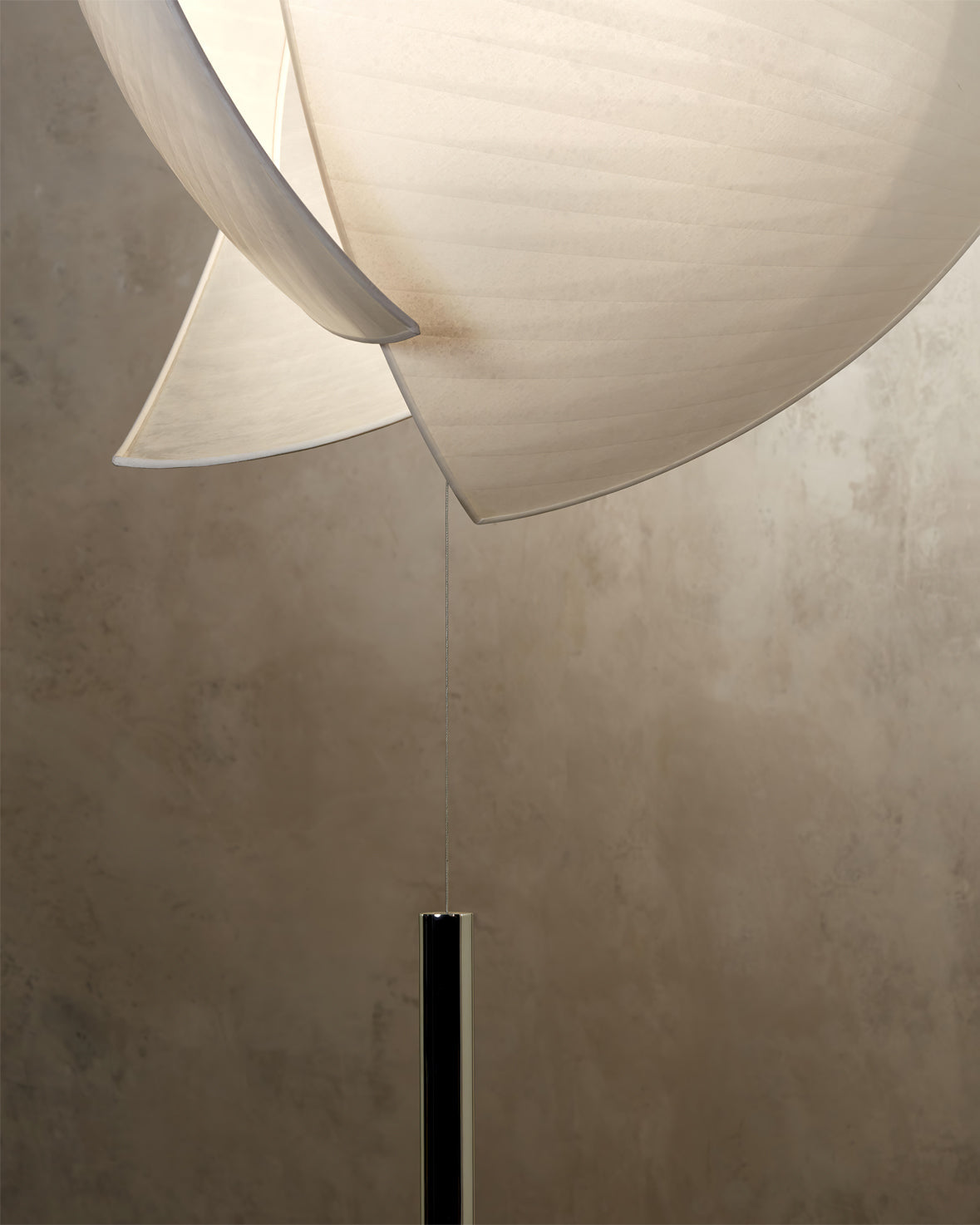 Voiles Pendant Lamp - Sculptural Asymmetric Sail Hanging Light | Japandi PE Fabric Chandelier