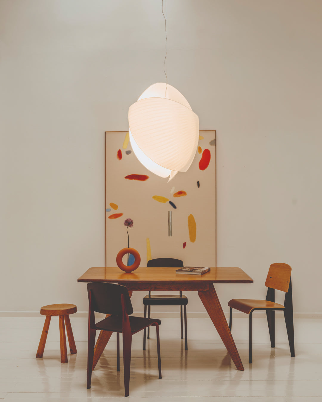 Voiles Pendant Lamp - Sculptural Asymmetric Sail Hanging Light | Japandi PE Fabric Chandelier