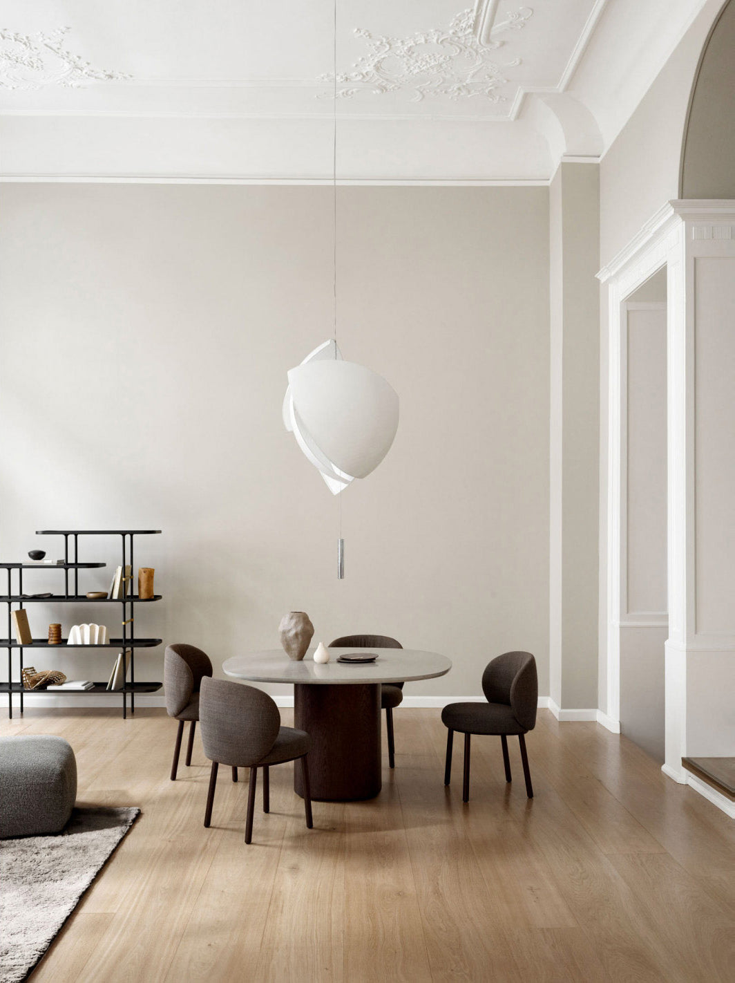 Voiles Pendant Lamp - Sculptural Asymmetric Sail Hanging Light | Japandi PE Fabric Chandelier