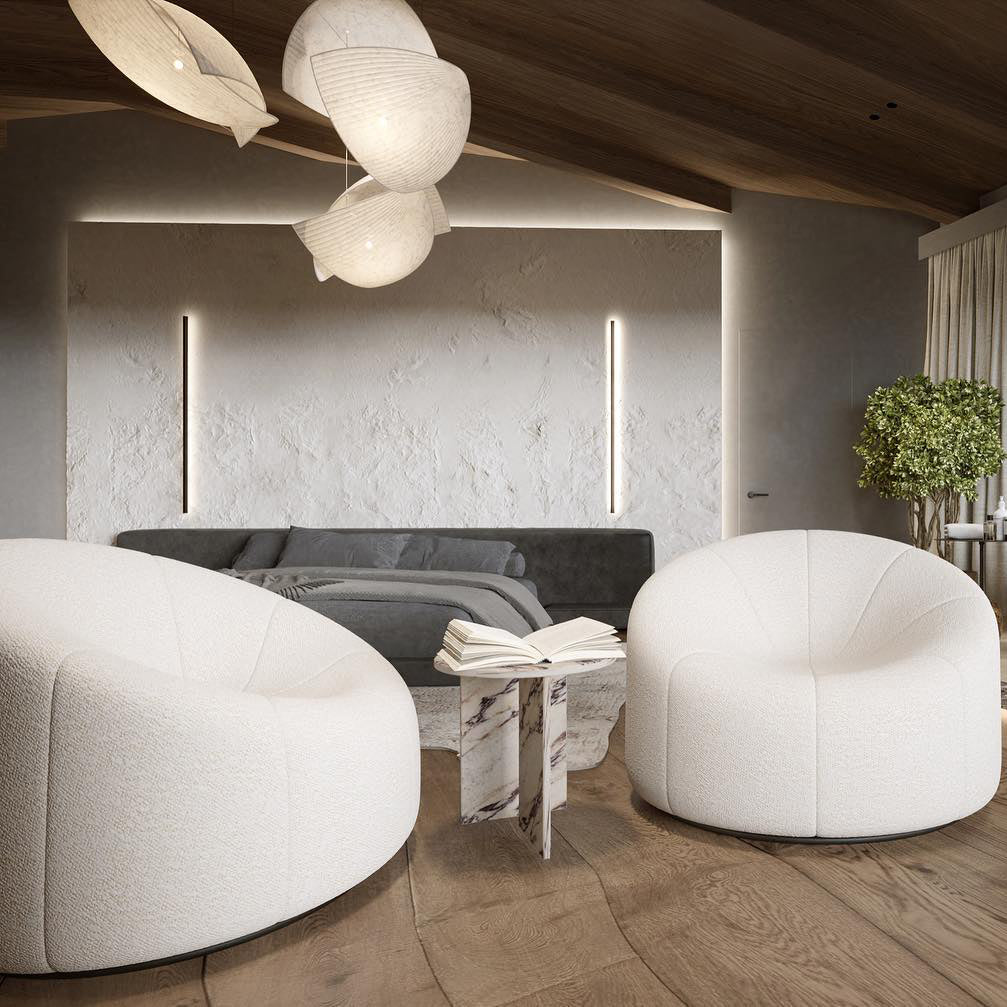 Voiles Pendant Lamp - Sculptural Asymmetric Sail Hanging Light | Japandi PE Fabric Chandelier