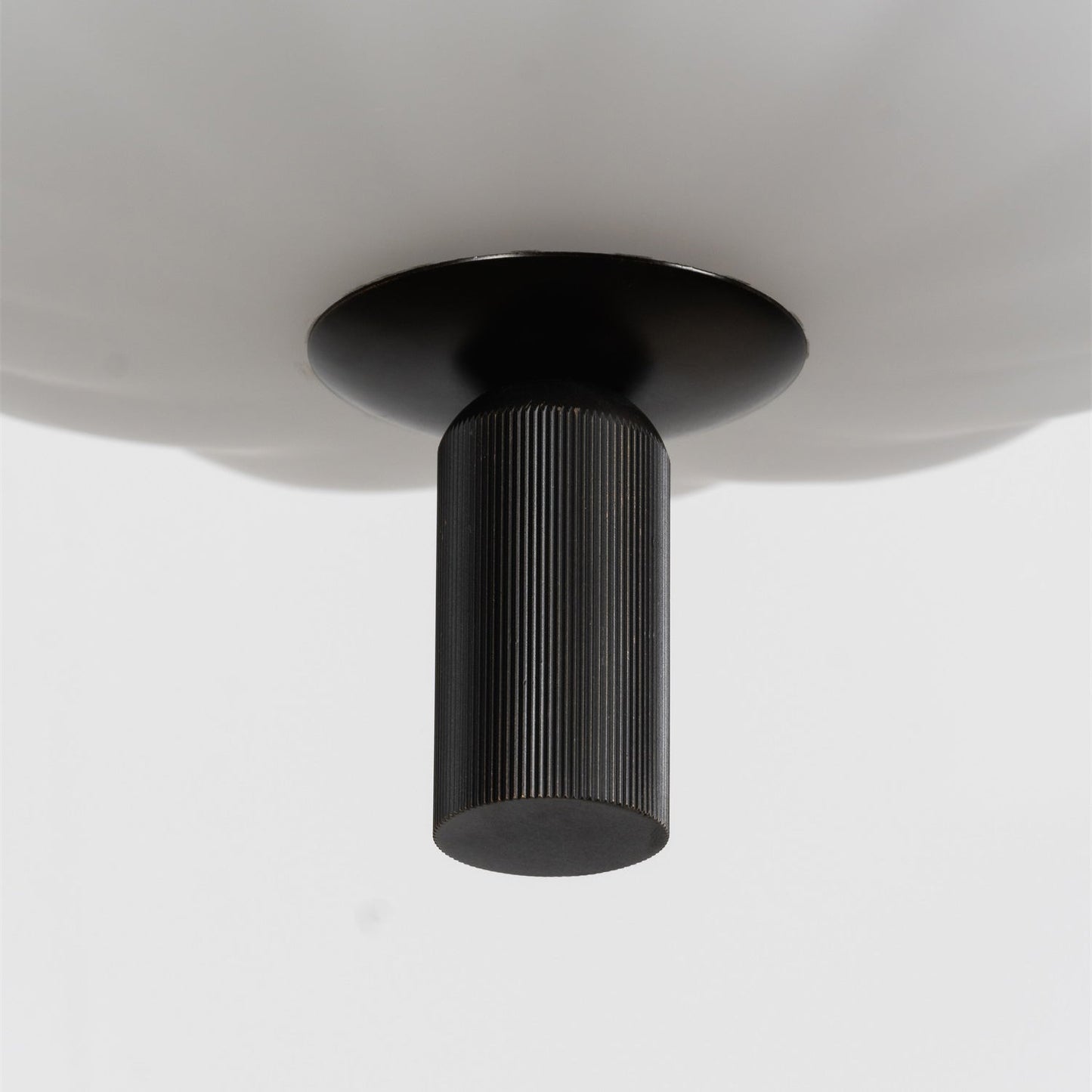 Volare Pendant Lamp - Scalloped Pressed Glass & Carved Brass Sconce | Austrian Secessionist Hanging Light