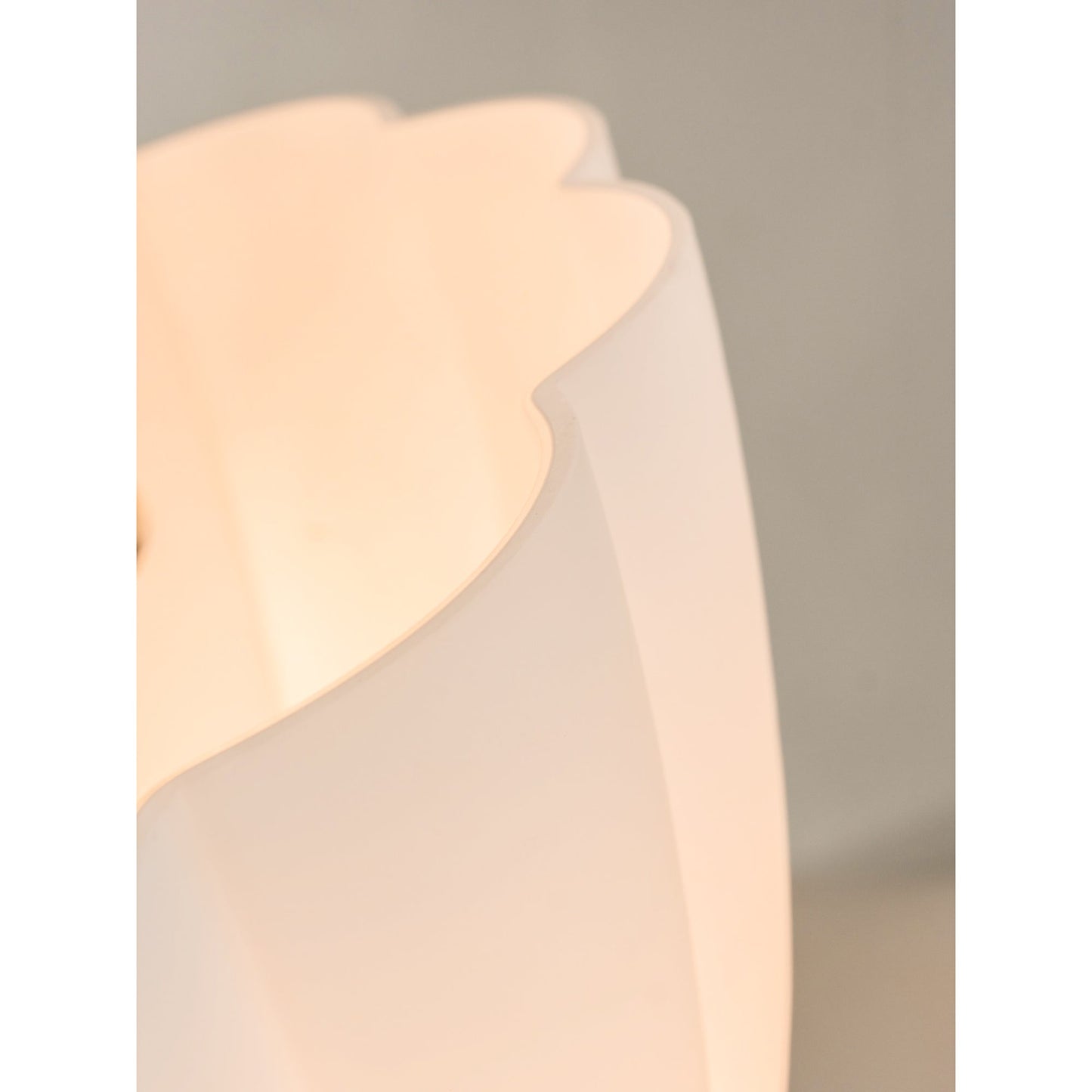 Volare Pendant Lamp - Scalloped Pressed Glass & Carved Brass Sconce | Austrian Secessionist Hanging Light