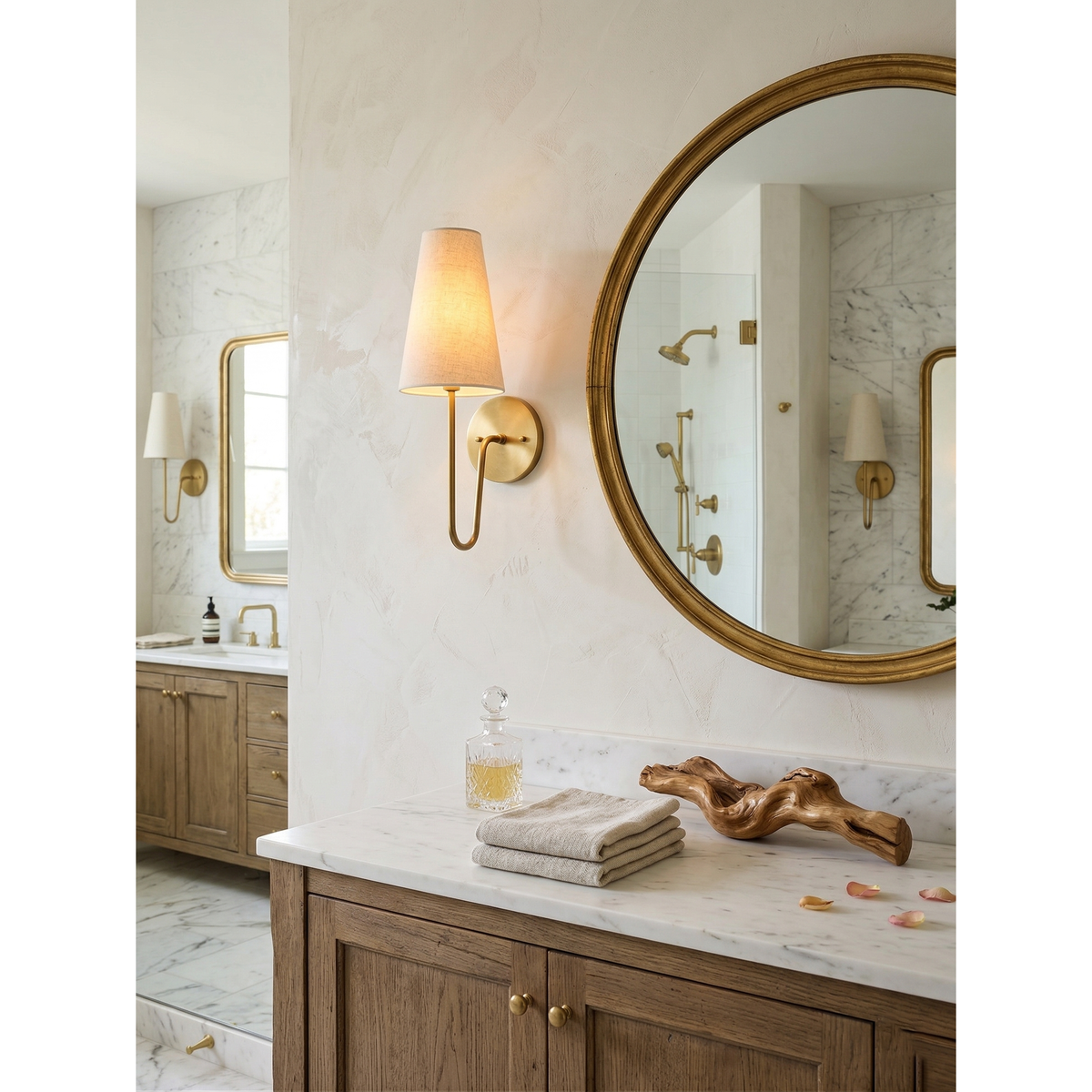 Scoop Wall Lamp - Handcrafted Brass Sculptural Wall Sconce