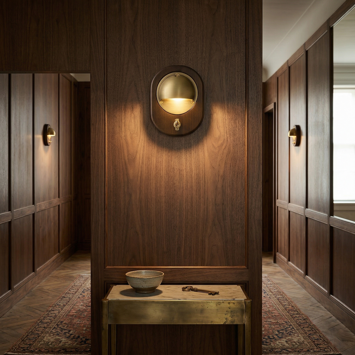 Alfi Wall Lamp – Natural Ash Wood & Metallic Shade Modern Wall Sconce