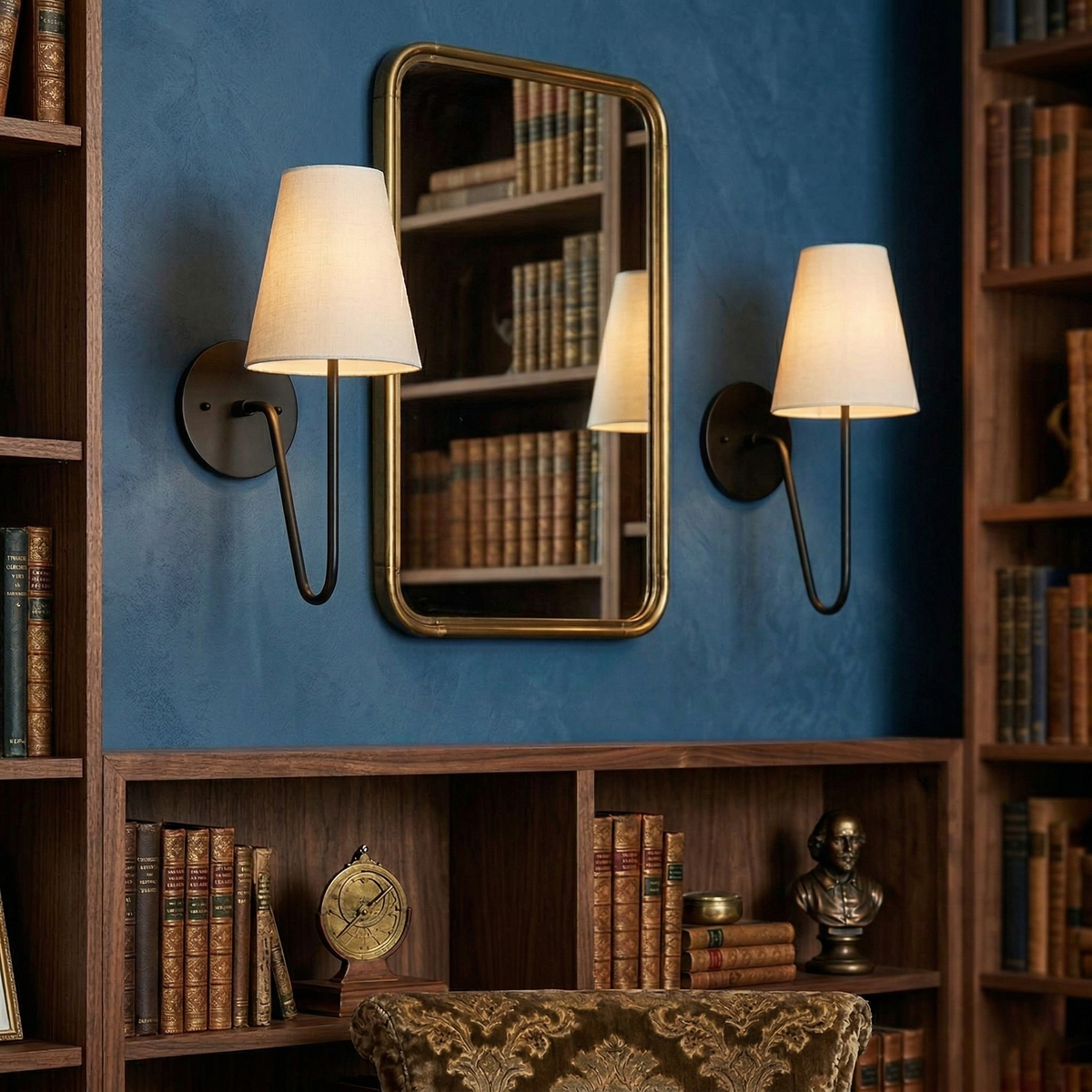 Scoop Wall Lamp - Handcrafted Brass Sculptural Wall Sconce