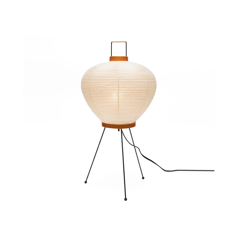 Washi 3A Table Lamp - Japanese Mulberry Paper Tripod Accent Sconce | Modernist Mid-Century Desk Light