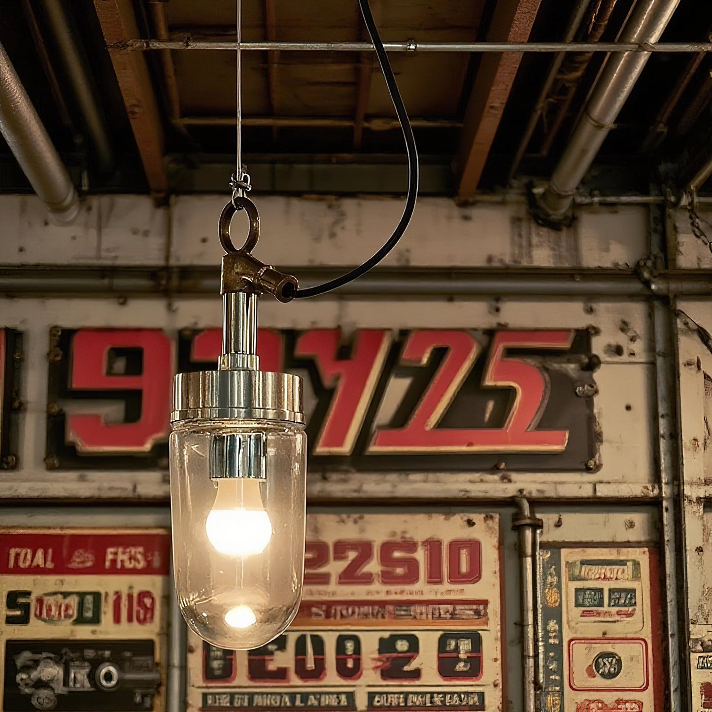 Well Glass Pendant Lamp - Industrial Cylindrical Capsule Hanging Light | Modern Minimalist Kitchen Island Pendant | E26 E27