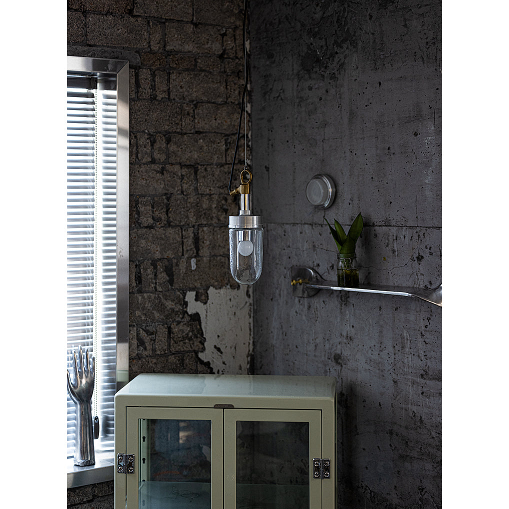 Well Glass Pendant Lamp - Industrial Cylindrical Capsule Hanging Light | Modern Minimalist Kitchen Island Pendant | E26 E27