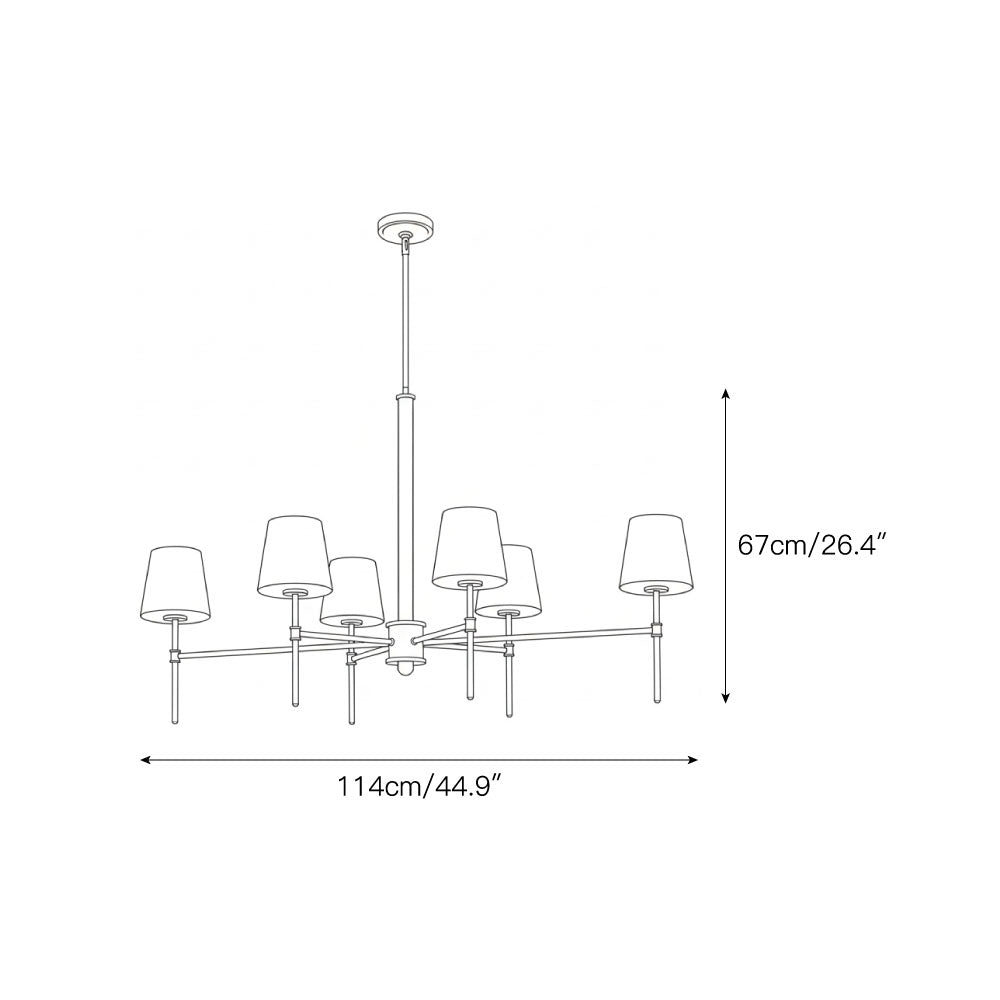 Welwyn Luxury Glass Island Chandelier - 6-Light Black & Brass Dining Pendant | Handblown Globe Light Candelabra | E12 Base