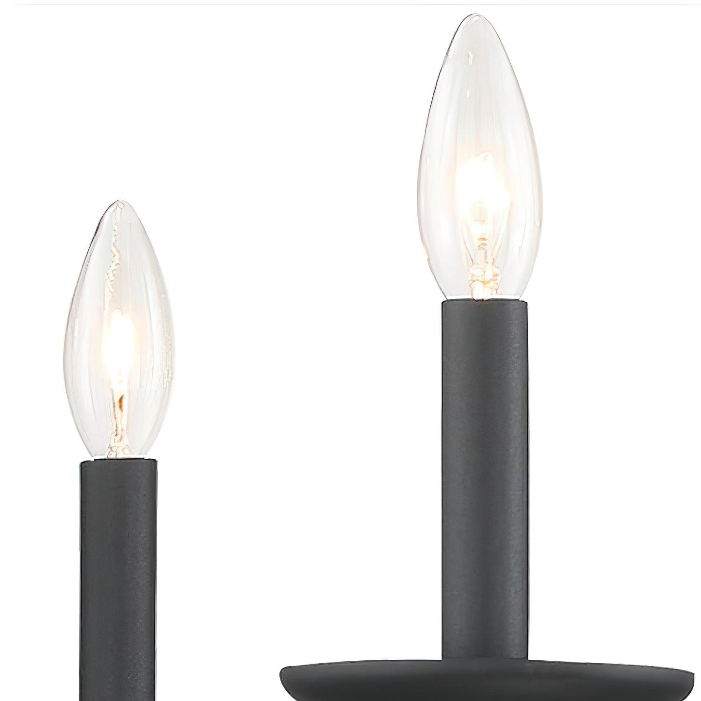 Westchester County Luxury Candle Chandelier - 6 or 8-Light Sand Black & Gold Hanging Pendant | Modern Minimalist Curved Lamp