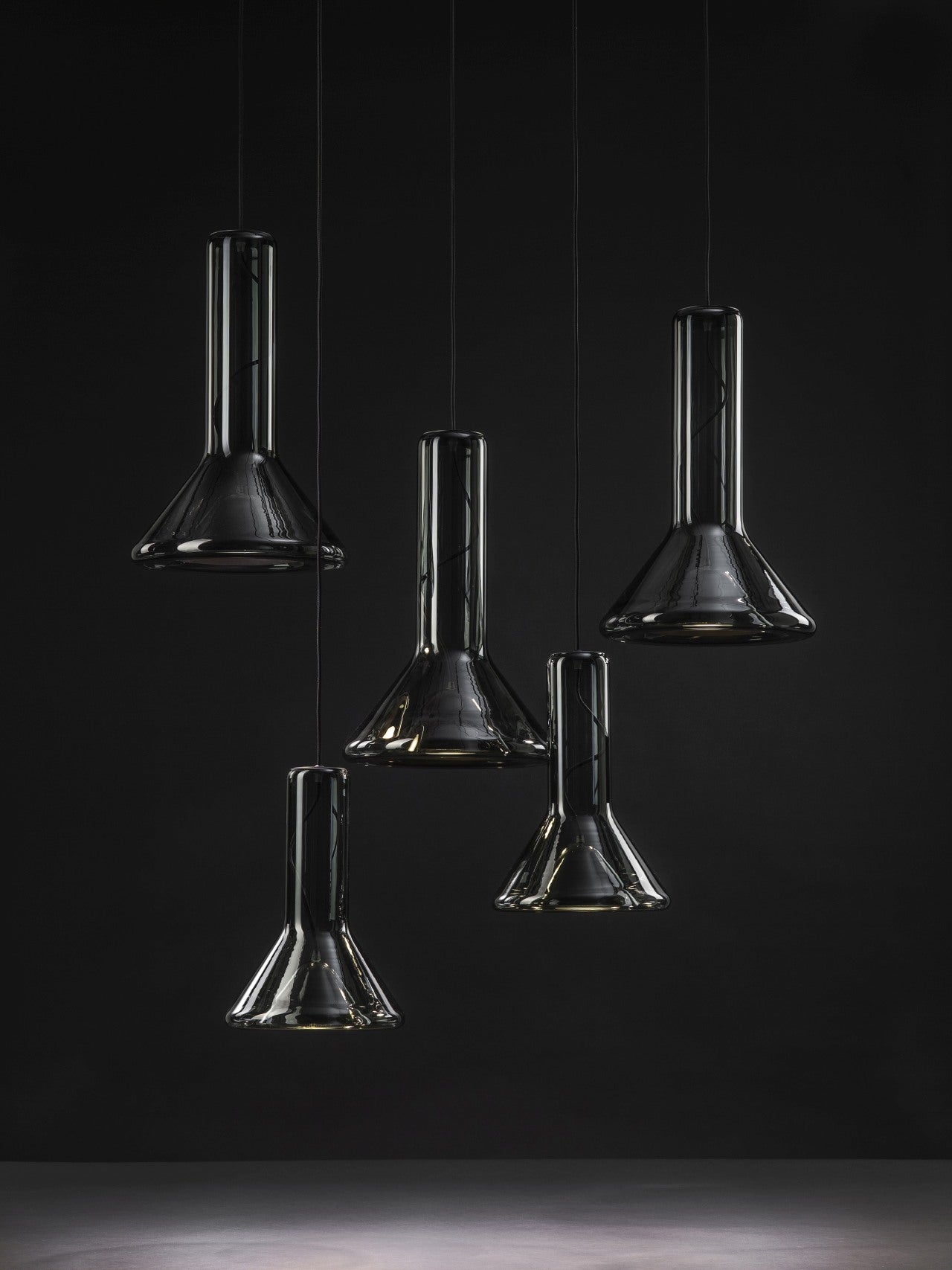 Whistle Industrial Glass Pendant Light - Modern Cone Spotlight with Metal Shield | Integrated LED Hanging Kitchen Island Lamp