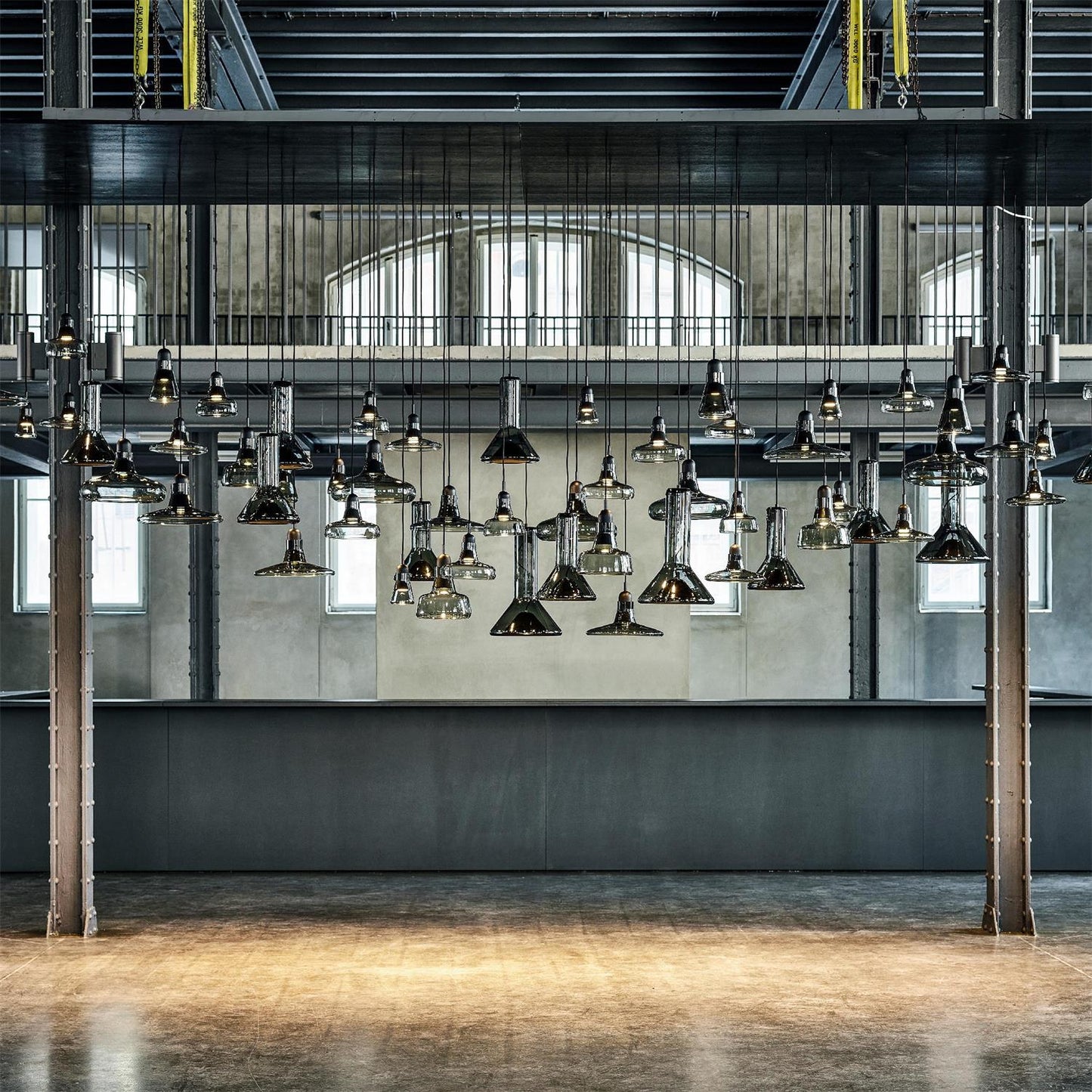 Whistle Industrial Glass Pendant Light - Modern Cone Spotlight with Metal Shield | Integrated LED Hanging Kitchen Island Lamp