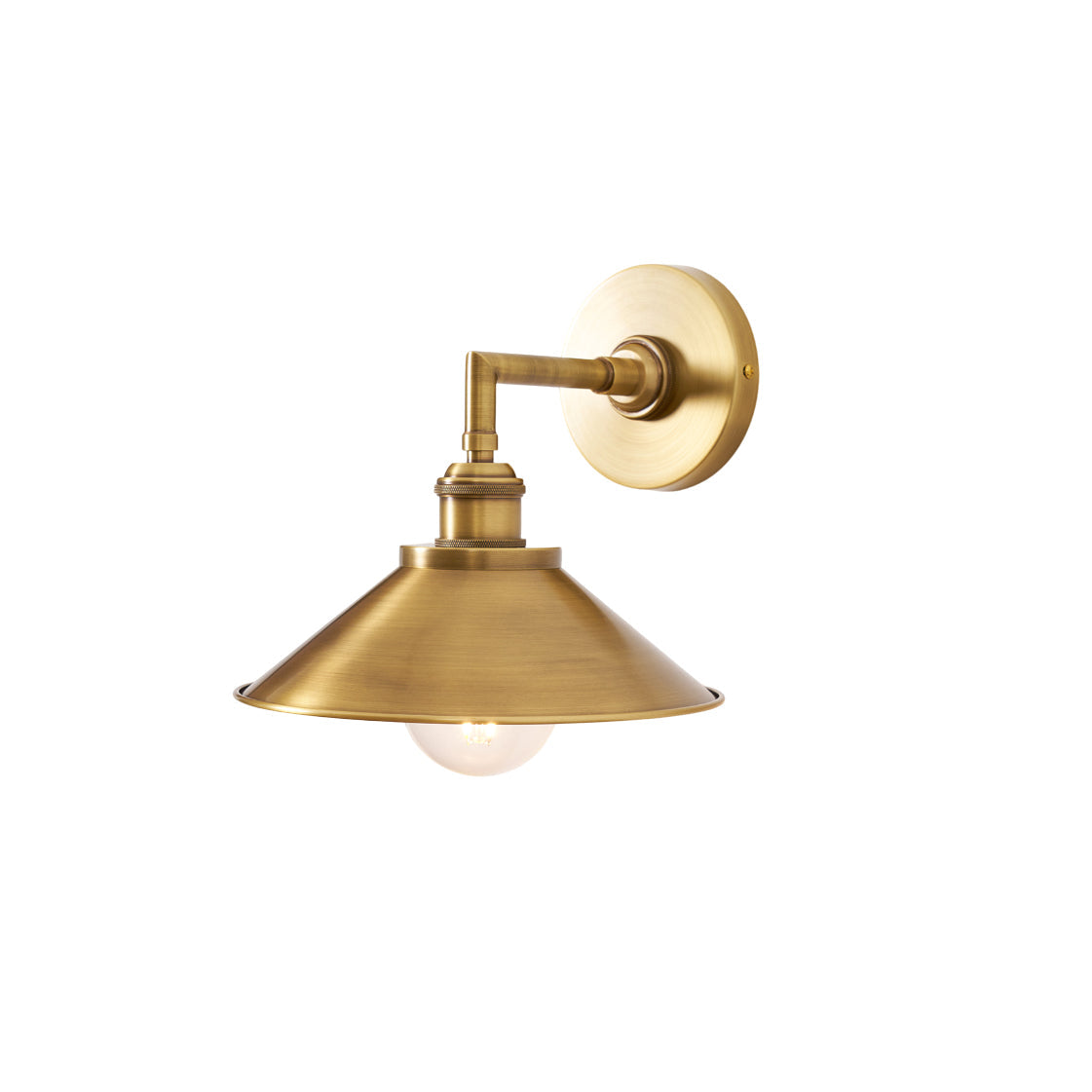 Whizzer Solid Brass Wall Sconce - Luxury Circular Backplate Lamp | Intricate Detailed Detail Bedside Light | E12 Base