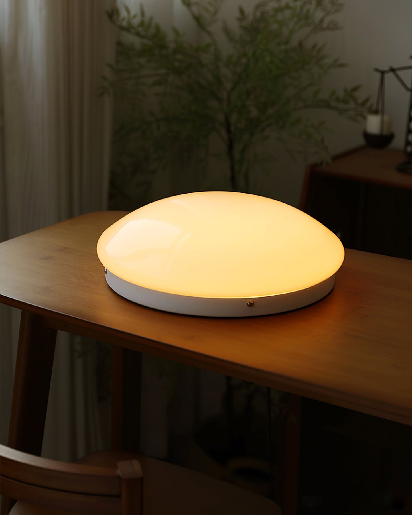 Wickes Flush Ceiling Light - Modern Glass & Iron LED Fixture | Luxurious 13" Low-Profile Ceiling Lamp