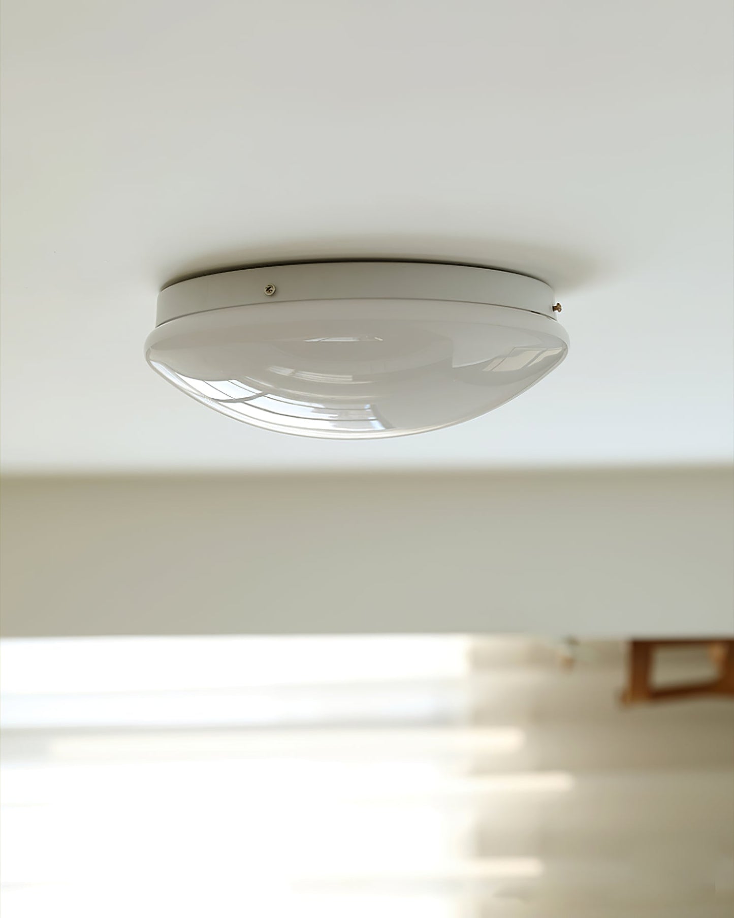 Wickes Flush Ceiling Light - Modern Glass & Iron LED Fixture | Luxurious 13" Low-Profile Ceiling Lamp