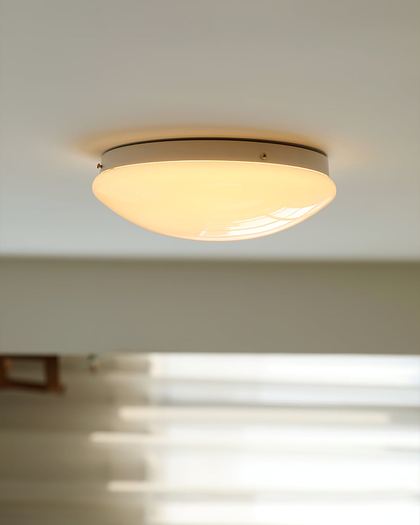 Wickes Flush Ceiling Light - Modern Glass & Iron LED Fixture | Luxurious 13" Low-Profile Ceiling Lamp