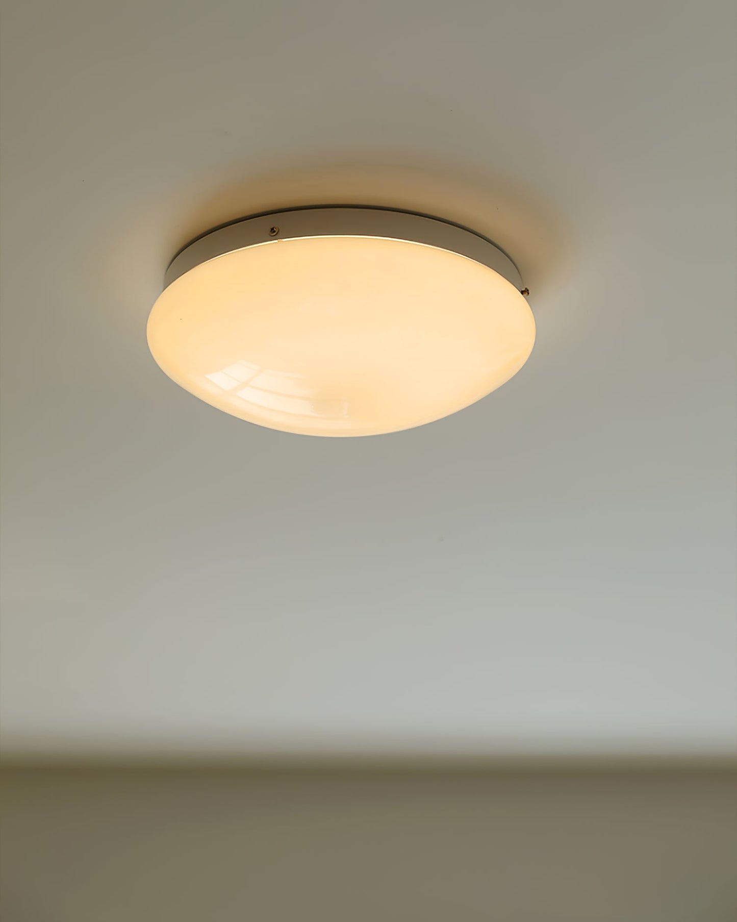 Wickes Flush Ceiling Light - Modern Glass & Iron LED Fixture | Luxurious 13" Low-Profile Ceiling Lamp
