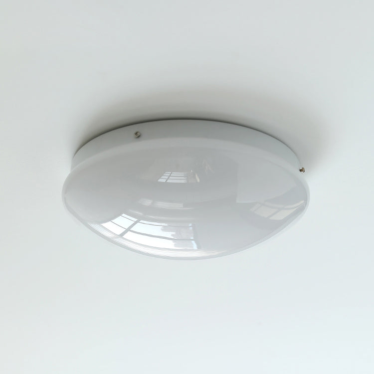 Wickes Flush Ceiling Light - Modern Glass & Iron LED Fixture | Luxurious 13" Low-Profile Ceiling Lamp