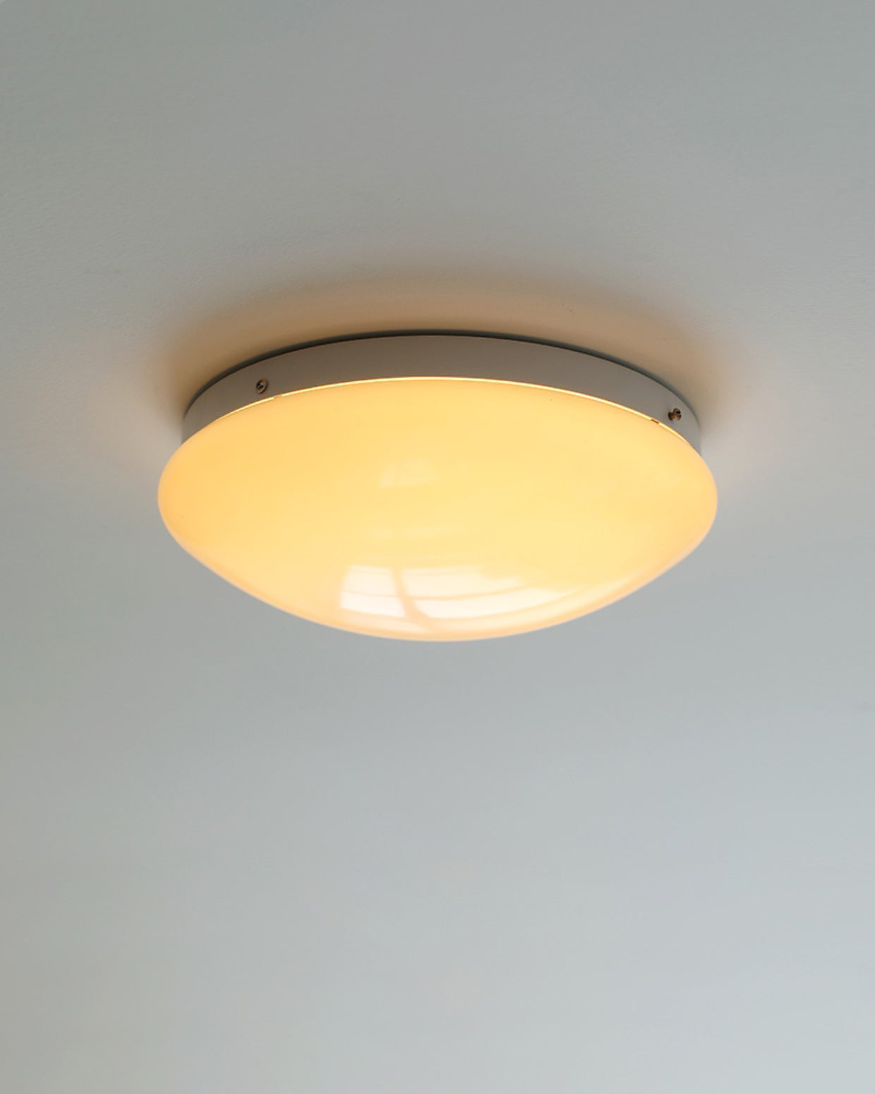 Wickes Flush Ceiling Light - Modern Glass & Iron LED Fixture | Luxurious 13" Low-Profile Ceiling Lamp