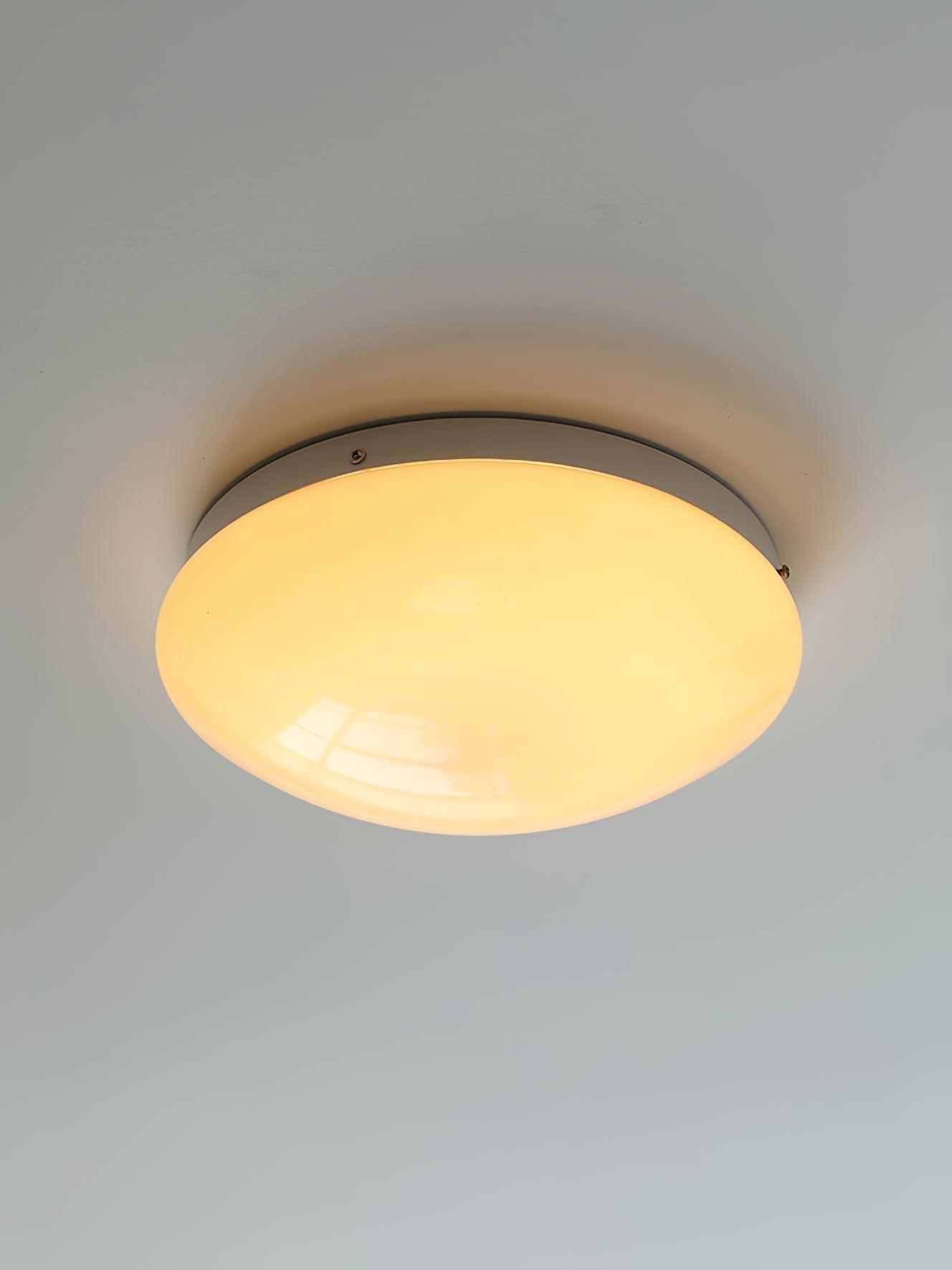 Wickes Flush Ceiling Light - Modern Glass & Iron LED Fixture | Luxurious 13" Low-Profile Ceiling Lamp