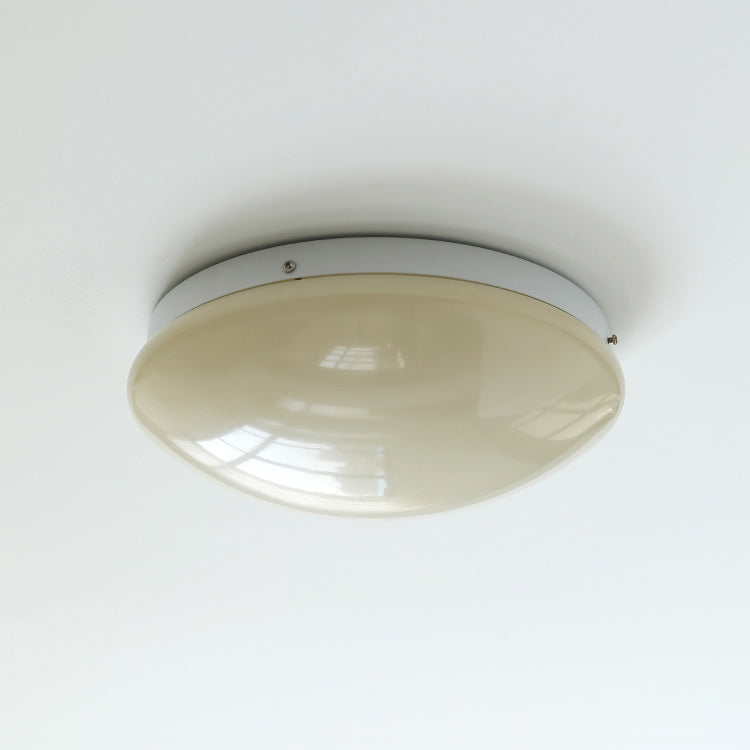 Wickes Flush Ceiling Light - Modern Glass & Iron LED Fixture | Luxurious 13" Low-Profile Ceiling Lamp